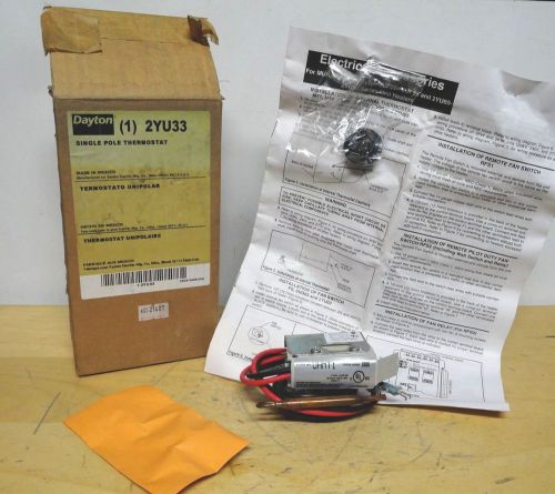 Dayton / marley * single pole thermostat *p/n: 2yu33 * new in the box for sale