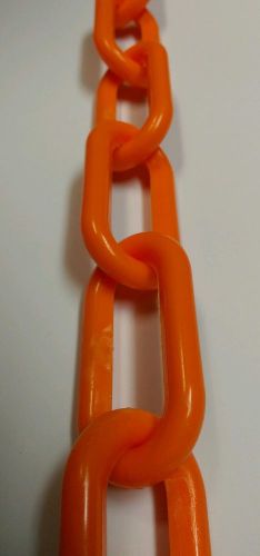 3&#034; Plastic Barrier Chain, Crowd Control, 100ft. Continuous Length, Safety Orange