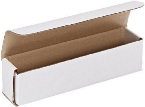 White Corrugated Cardboard Shipping Boxes Mailers 10&#034; x 2&#034; x 2&#034; (Bundle of 50)