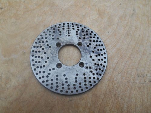 Machinist lathe index plate indexing face plate 5&#034; diameter 1 1/2&#034; center bore