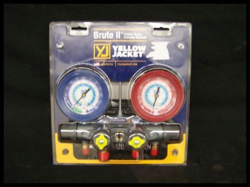 Brute II Yellow Jacket 46040 4 Valve Test &amp; Charging Manifold Gauges