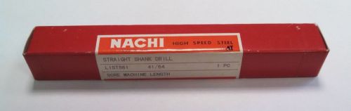 Nachi 41/64 high speed steel straight shank screw machine drill 561 series new for sale