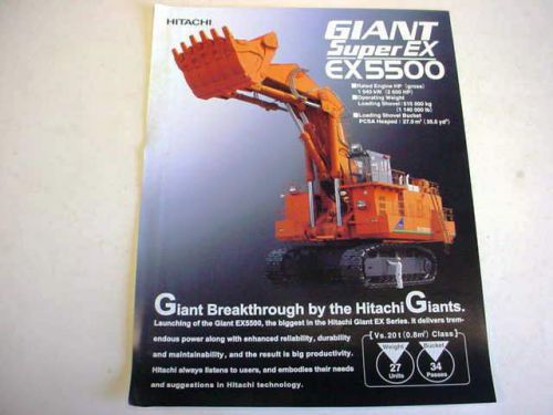 Hitachi Super EX5500 Excavator Literature                                     b2