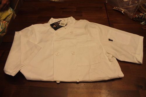 NEW Dickies White Chef Coat with Pocket on Front FREE SHIPPING