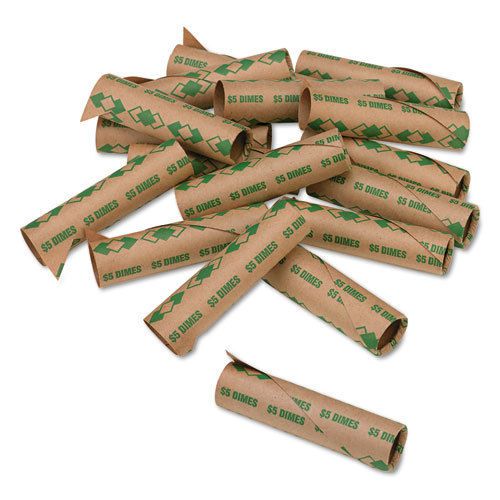 Preformed tubular coin wrappers, dimes, $5, 1000 wrappers/carton for sale