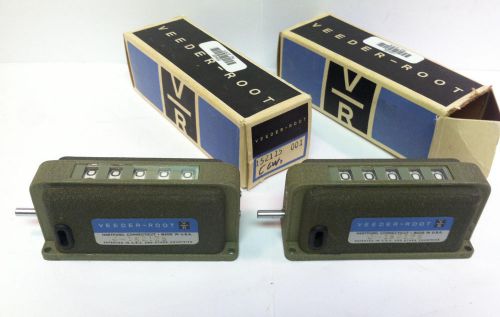 Lot of 2 Vintage Veeder-Root J-152125 Mechanical Digital Counters - New Surplus