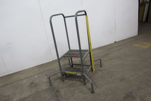 Pw platforms 2 step 300lb. 2 step mobile office stand podium ladder 20&#034; p/f ht. for sale