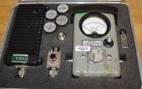 Bird 4410A Termaline Wattmeter w/4x 1KW Slugs, 100W Resistor, Sampler, Case GOOD