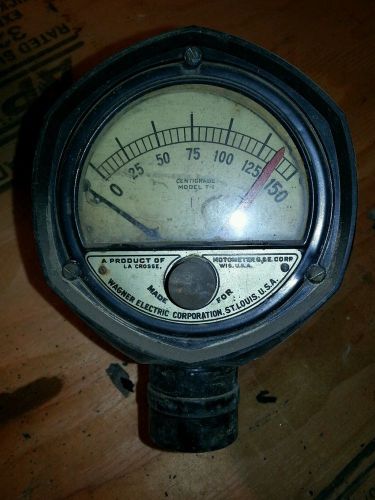 Two (2): Vintage Motormeter G.&amp;E. Corp / Wagner Electric Corp Temperature Gauge