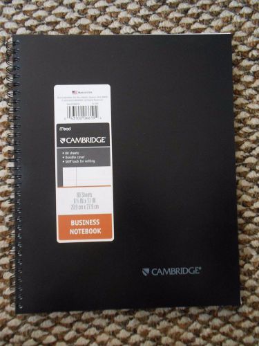 Mead Cambridge Business Notebook, 80 Sheets, 8 in x 11 in, NEW, Durable Cover