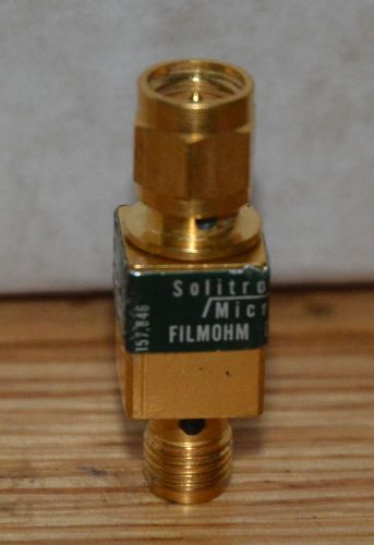 Solitron Microwave 0db Attenuator Part Number CP155 SMA