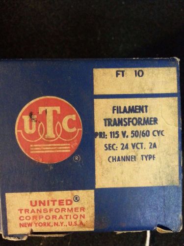 UTC United Transformer Co. Filament Transformer FT-10