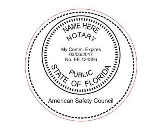 Florida imprue round notary self inking rubber stamp for sale
