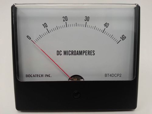BOCATECH - BT4DCP2 - Panaview Panel Meter, Analog, DC Microammeter, 4.5&#034;, 0-50