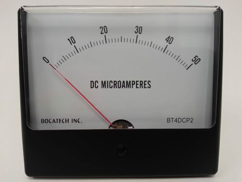 BOCATECH - BT4DCP2 - Panaview Panel Meter, Analog, DC Microammeter, 4.5&#034;, 0-50