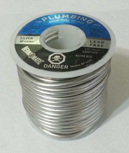 1lb bernzomatic silver bearing solder .118inch/3mm dia. lead free ssw1600 -new- for sale