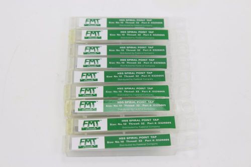 Fmt spiral point tap size no. 10-tread 32 hss 3 flute h3 lot of 9 for sale