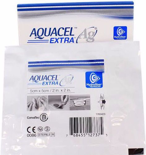 Convatec 420675 aquacel extra ag 2&#034; x 2&#034; 10/bx for sale
