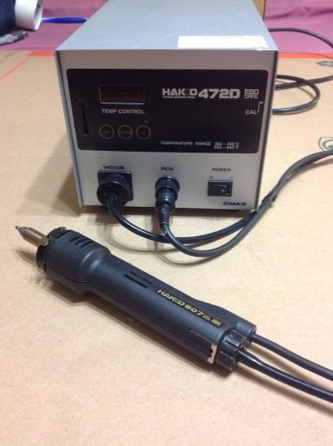 Hakko 472d soldering station desoldering with iron and power cord 807 for sale