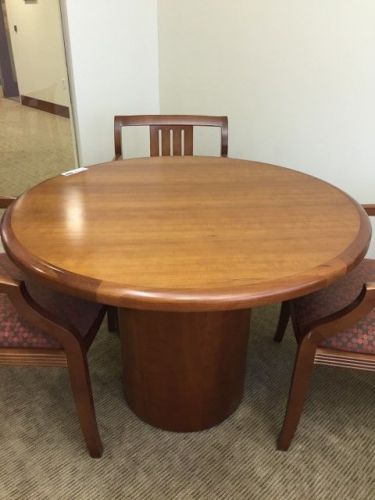 Conference table 42” hon light cherry wood for sale