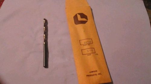 THREE ( 3 ) LAWSON 3/16 HSS JOBBER LENGTH  USA PM  DRILL BIT  NEW IN PACKAGE