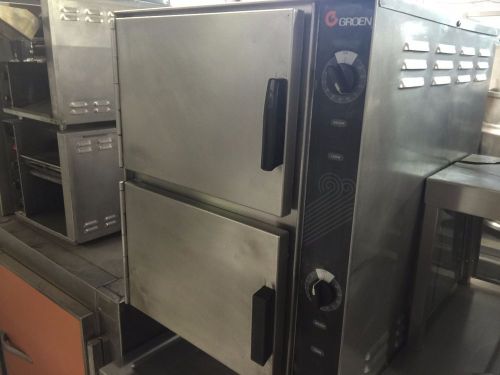Used groen hy-6 hypersteam gas convection steamer on stand for sale