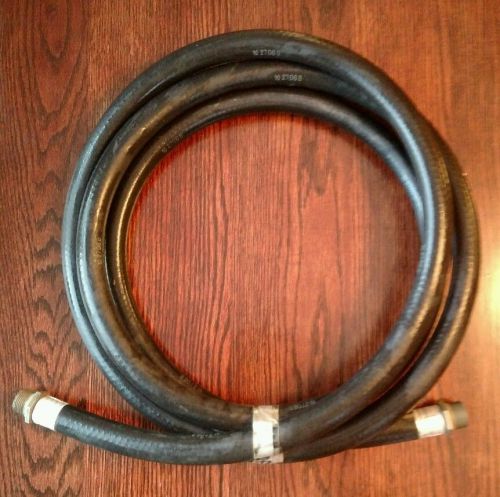 Aggie gas black rubber petroleum hose assembly, by goodyear, 3/4&#034; npt male 12ft for sale