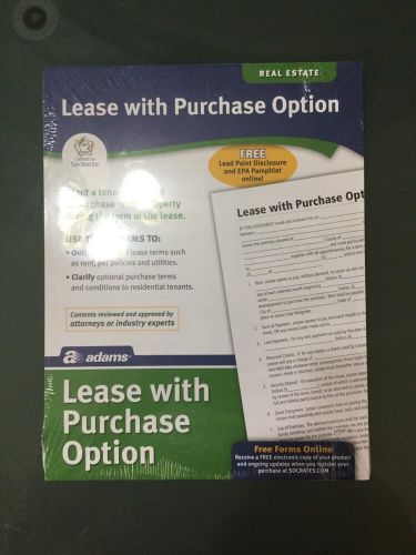 ADAMS Lease With Purchase Option Content by SOCRATES Made in USA  FREE Shipping!