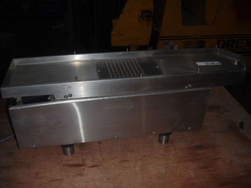 Stainless steel vibrating single deck sieve 31&#034; high for sale