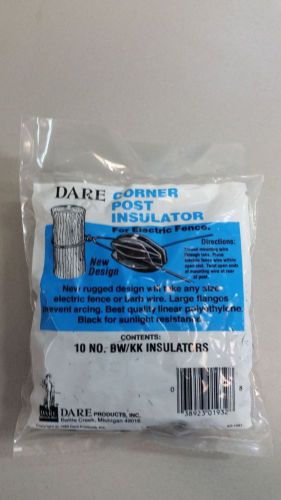Corner Post Insulator for Electric Fence, Blk, 10 per Bag - Dare Product AD-1581