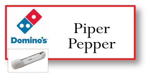 1 NAME BADGE FUNNY HALLOWEEN COSTUME DOMINOS PIPER PEPPER PIN FREE SHIPPING