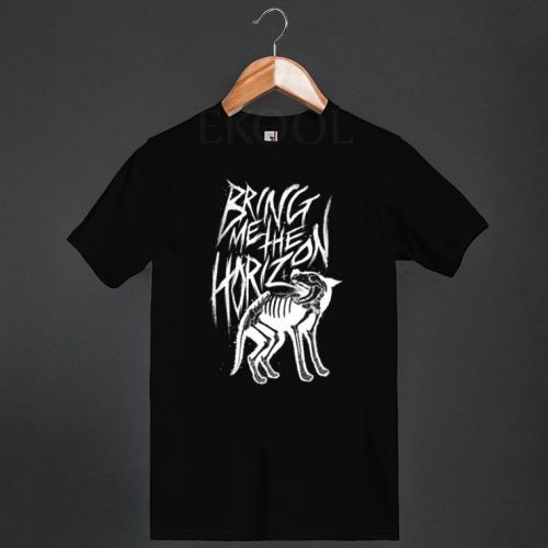 Bring Me The Horizon Wolf Bones Graphic Black T-Shirt Band Metal