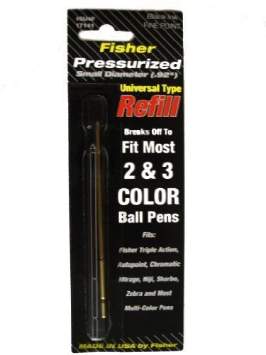 Fisher Space Pens Black Ink Refill, Fine Point, Universal, Carded