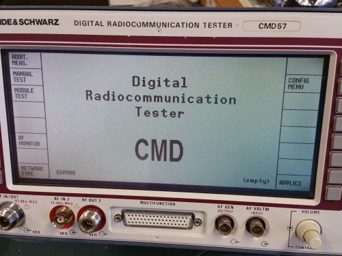 Rohde &amp; schwarz cmd 57 digital communication tester with options for sale