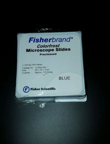 Blue Colorfrost Microscope Slides Gross of 72 Slides