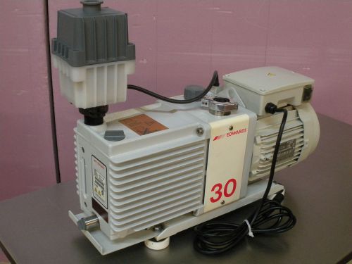 Edwards e2m30 dual stage rotary vane vacuum pump mass spectrometer sem lab for sale