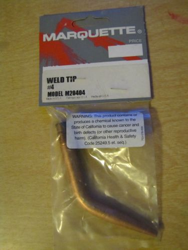 New!! Marquette Smith Weld / Welding Brazing Tip Size #4 Model M20404 For 20-100