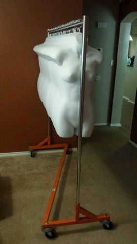 Lot of 15 Plastic White 3/4 Female Mannequin Torso Body Form Hook Hanging