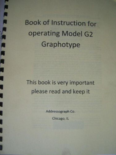 Graphotype 6200 user manual G2