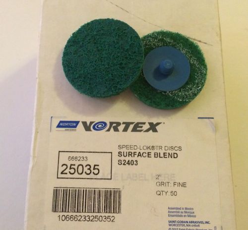 Qty 25 Of The Norton Vortex 2&#034; Green Rapid Blend Disc