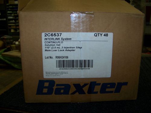 Baxter interlink system continu-flo solution set male luer lock adapter 48 ea for sale