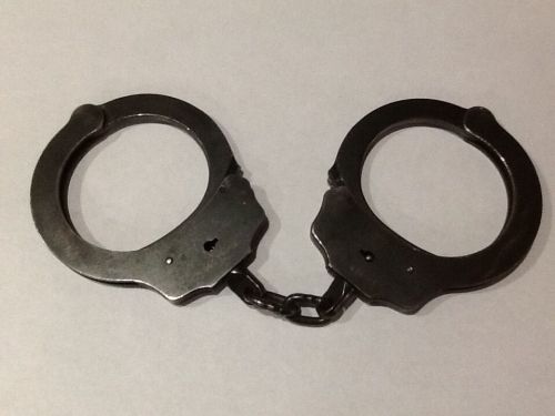 Peerless 500 black chain police handcuffs  #3 for sale