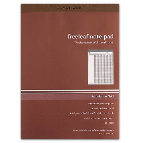 Levenger freeleaf annotation grid pads, letter (5) (ads5590) for sale