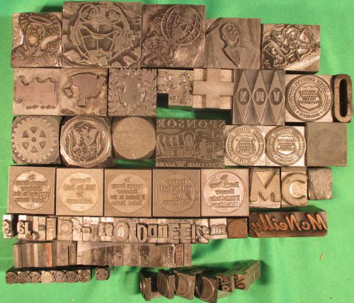 Antique Letterpress Barnhart Bro&#039;s Ornate Metal Cuts, Characters, Decorations