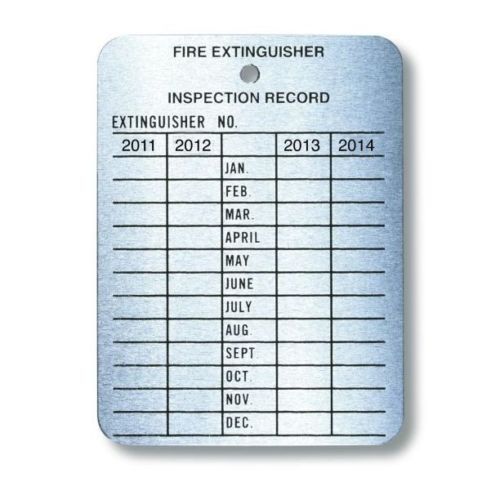 Fire Extinguisher Inspection Tag - starts with LAST year  2014-2017 GRAB-A-DEAL