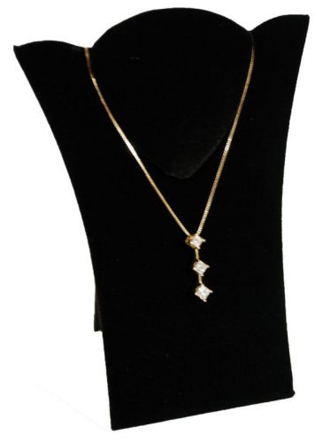 Black Velvet Padded Necklace Pendant Jewelry Display 6&#034;