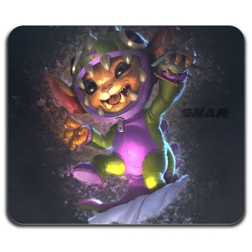 New! Gnar League of Legends Solo Champion Cool Skin Computer Mouse Pad Washable