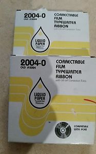 LIQUID PAPER TYPEWRITER  RIBBON (2)Correctable film 2004-0***NEW*** 2 boxes