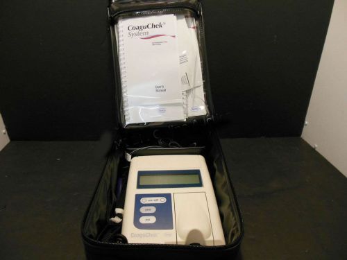 Roche CoaguChek Coagulation Monitor W/ User Manual travel case &amp; more
