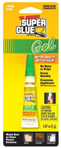 Super Glue Single Use No Runs or Drips Liquid Gel